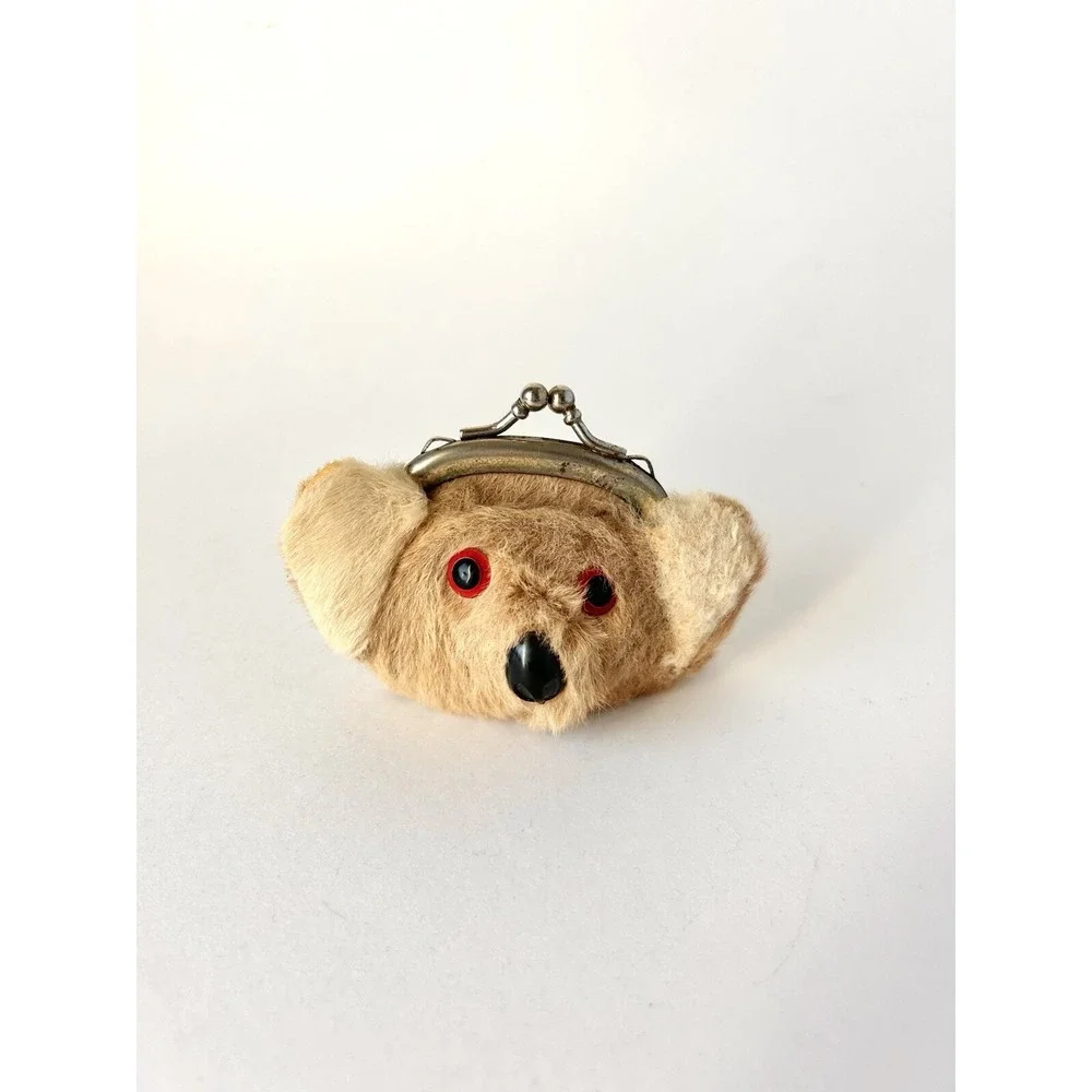 Vintage Koala‎ Bear Stuffed Coin Purse Pouch Australian Souvenir 3.5x3